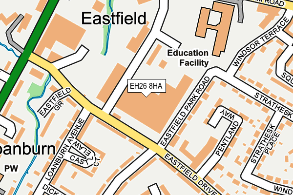EH26 8HA map - OS OpenMap – Local (Ordnance Survey) EH26 8HA map - OS OpenMap – Local (Ordnance Survey)