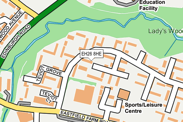 EH26 8HE map - OS OpenMap – Local (Ordnance Survey) EH26 8HE map - OS OpenMap – Local (Ordnance Survey)