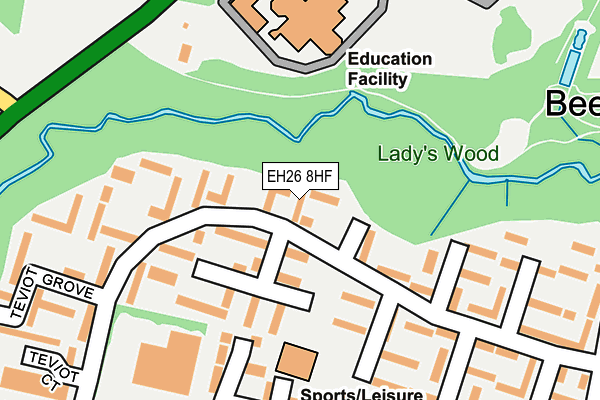 EH26 8HF map - OS OpenMap – Local (Ordnance Survey) EH26 8HF map - OS OpenMap – Local (Ordnance Survey)