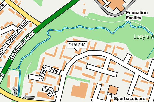 EH26 8HG map - OS OpenMap – Local (Ordnance Survey) EH26 8HG map - OS OpenMap – Local (Ordnance Survey)