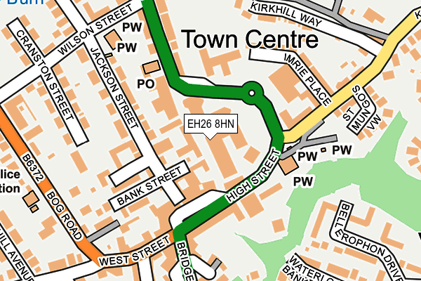 EH26 8HN map - OS OpenMap – Local (Ordnance Survey) EH26 8HN map - OS OpenMap – Local (Ordnance Survey)