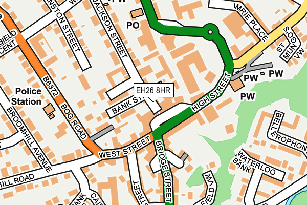 EH26 8HR map - OS OpenMap – Local (Ordnance Survey) EH26 8HR map - OS OpenMap – Local (Ordnance Survey)