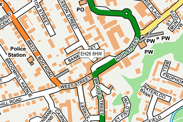 EH26 8HW map - OS OpenMap – Local (Ordnance Survey) EH26 8HW map - OS OpenMap – Local (Ordnance Survey)