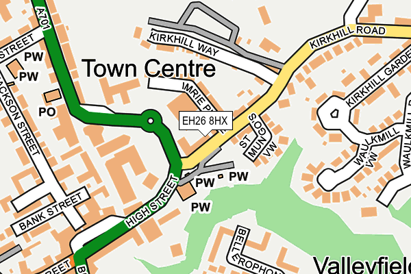 EH26 8HX map - OS OpenMap – Local (Ordnance Survey) EH26 8HX map - OS OpenMap – Local (Ordnance Survey)