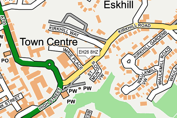 EH26 8HZ map - OS OpenMap – Local (Ordnance Survey) EH26 8HZ map - OS OpenMap – Local (Ordnance Survey)