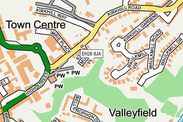EH26 8JA map - OS OpenMap – Local (Ordnance Survey) EH26 8JA map - OS OpenMap – Local (Ordnance Survey)
