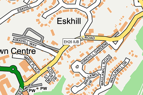 EH26 8JB map - OS OpenMap – Local (Ordnance Survey) EH26 8JB map - OS OpenMap – Local (Ordnance Survey)