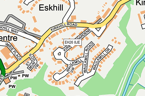 EH26 8JE map - OS OpenMap – Local (Ordnance Survey) EH26 8JE map - OS OpenMap – Local (Ordnance Survey)
