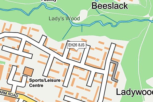 EH26 8JS map - OS OpenMap – Local (Ordnance Survey) EH26 8JS map - OS OpenMap – Local (Ordnance Survey)