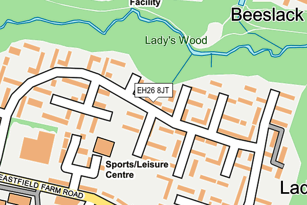 EH26 8JT map - OS OpenMap – Local (Ordnance Survey) EH26 8JT map - OS OpenMap – Local (Ordnance Survey)