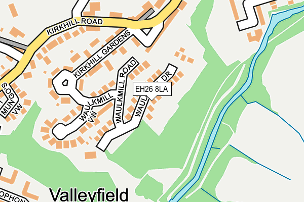 EH26 8LA map - OS OpenMap – Local (Ordnance Survey) EH26 8LA map - OS OpenMap – Local (Ordnance Survey)