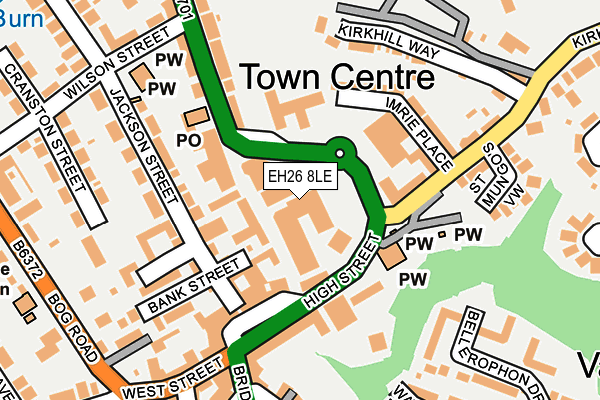 EH26 8LE map - OS OpenMap – Local (Ordnance Survey) EH26 8LE map - OS OpenMap – Local (Ordnance Survey)