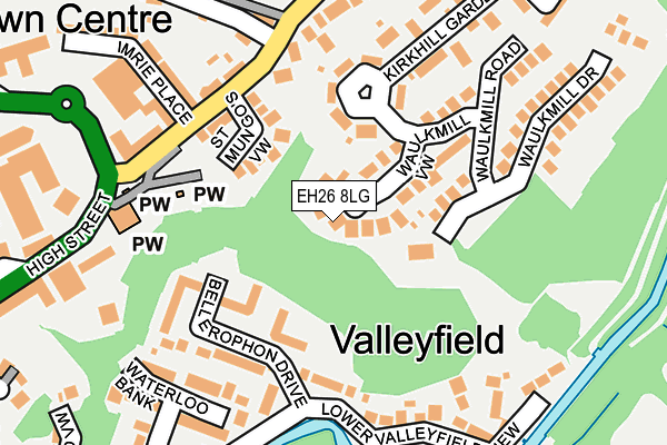 EH26 8LG map - OS OpenMap – Local (Ordnance Survey) EH26 8LG map - OS OpenMap – Local (Ordnance Survey)