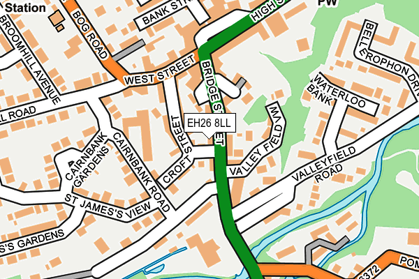 EH26 8LL map - OS OpenMap – Local (Ordnance Survey)