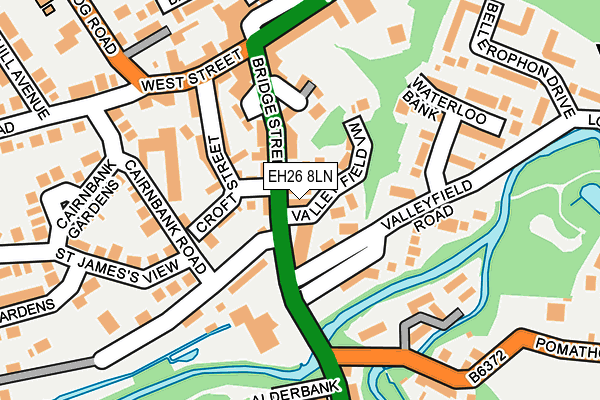 EH26 8LN map - OS OpenMap – Local (Ordnance Survey) EH26 8LN map - OS OpenMap – Local (Ordnance Survey)