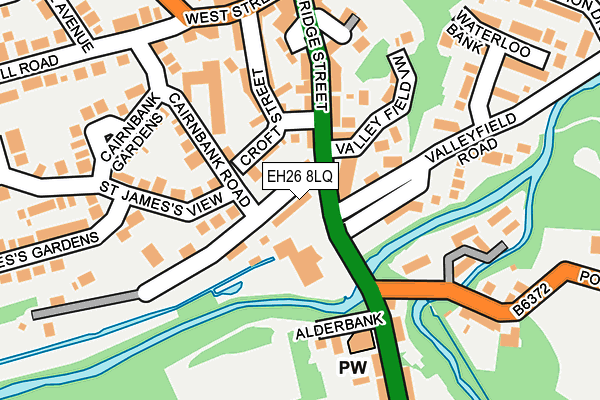 EH26 8LQ map - OS OpenMap – Local (Ordnance Survey) EH26 8LQ map - OS OpenMap – Local (Ordnance Survey)