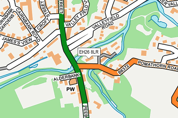 EH26 8LR map - OS OpenMap – Local (Ordnance Survey) EH26 8LR map - OS OpenMap – Local (Ordnance Survey)