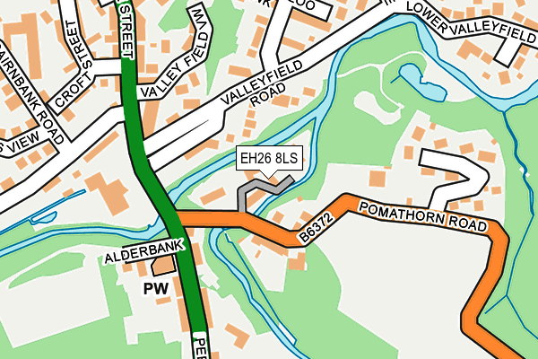 EH26 8LS map - OS OpenMap – Local (Ordnance Survey) EH26 8LS map - OS OpenMap – Local (Ordnance Survey)