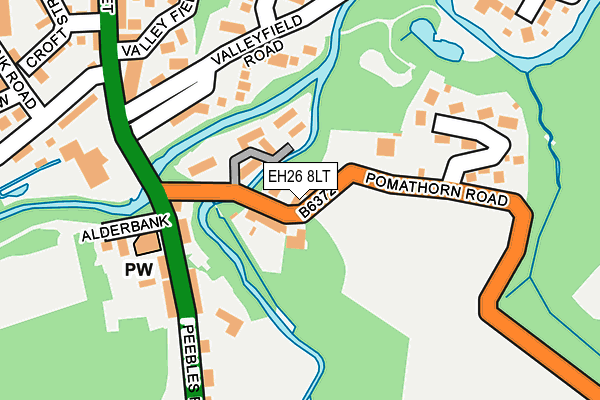 EH26 8LT map - OS OpenMap – Local (Ordnance Survey) EH26 8LT map - OS OpenMap – Local (Ordnance Survey)