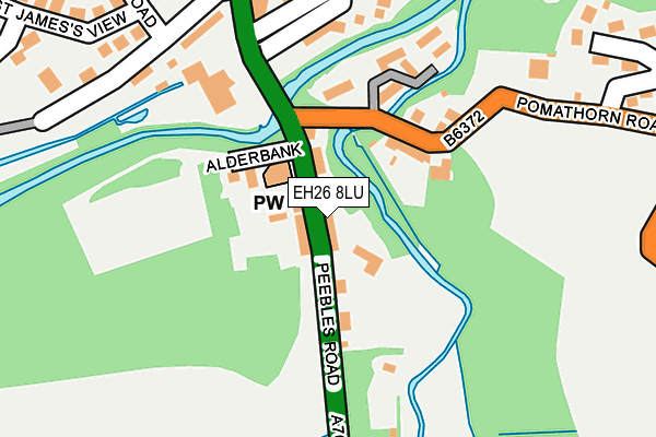 EH26 8LU map - OS OpenMap – Local (Ordnance Survey) EH26 8LU map - OS OpenMap – Local (Ordnance Survey)