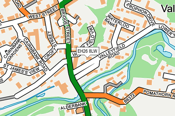 EH26 8LW map - OS OpenMap – Local (Ordnance Survey) EH26 8LW map - OS OpenMap – Local (Ordnance Survey)