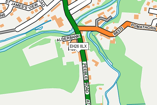 EH26 8LX map - OS OpenMap – Local (Ordnance Survey) EH26 8LX map - OS OpenMap – Local (Ordnance Survey)