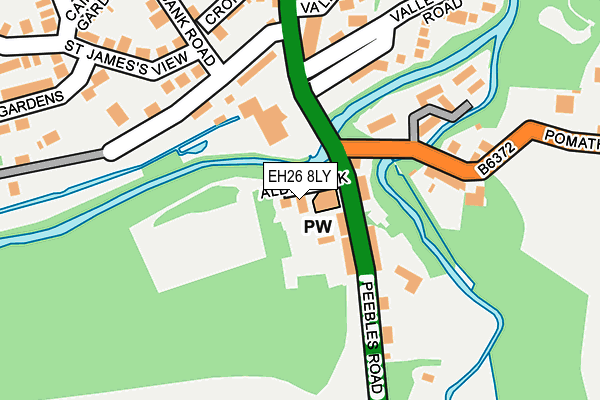 EH26 8LY map - OS OpenMap – Local (Ordnance Survey) EH26 8LY map - OS OpenMap – Local (Ordnance Survey)