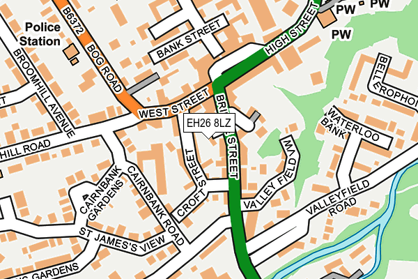 EH26 8LZ map - OS OpenMap – Local (Ordnance Survey) EH26 8LZ map - OS OpenMap – Local (Ordnance Survey)