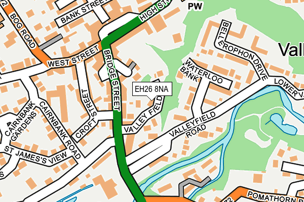 EH26 8NA map - OS OpenMap – Local (Ordnance Survey) EH26 8NA map - OS OpenMap – Local (Ordnance Survey)