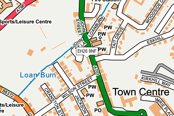 EH26 8NF map - OS OpenMap – Local (Ordnance Survey) EH26 8NF map - OS OpenMap – Local (Ordnance Survey)