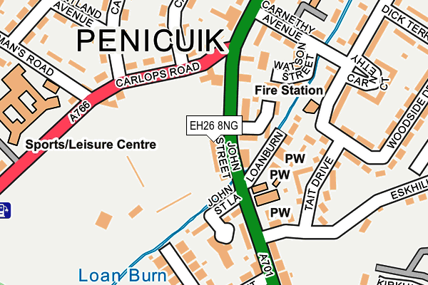 EH26 8NG map - OS OpenMap – Local (Ordnance Survey) EH26 8NG map - OS OpenMap – Local (Ordnance Survey)