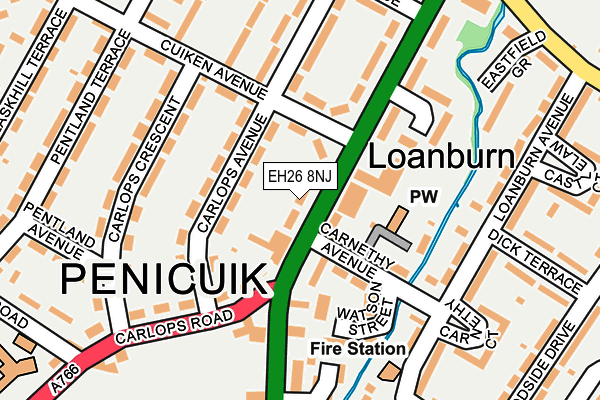EH26 8NJ map - OS OpenMap – Local (Ordnance Survey) EH26 8NJ map - OS OpenMap – Local (Ordnance Survey)
