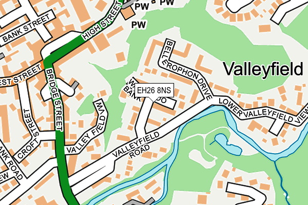EH26 8NS map - OS OpenMap – Local (Ordnance Survey) EH26 8NS map - OS OpenMap – Local (Ordnance Survey)