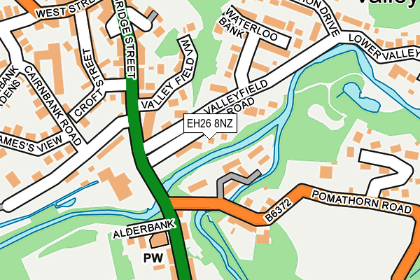 EH26 8NZ map - OS OpenMap – Local (Ordnance Survey) EH26 8NZ map - OS OpenMap – Local (Ordnance Survey)