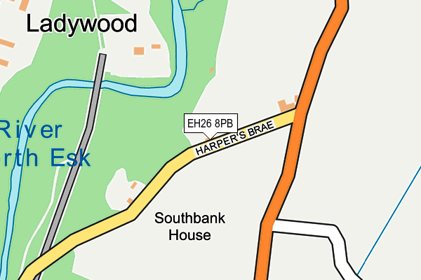 EH26 8PB map - OS OpenMap – Local (Ordnance Survey) EH26 8PB map - OS OpenMap – Local (Ordnance Survey)