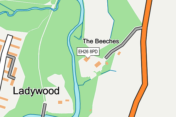 EH26 8PD map - OS OpenMap – Local (Ordnance Survey) EH26 8PD map - OS OpenMap – Local (Ordnance Survey)