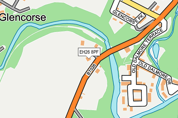 EH26 8PF map - OS OpenMap – Local (Ordnance Survey) EH26 8PF map - OS OpenMap – Local (Ordnance Survey)