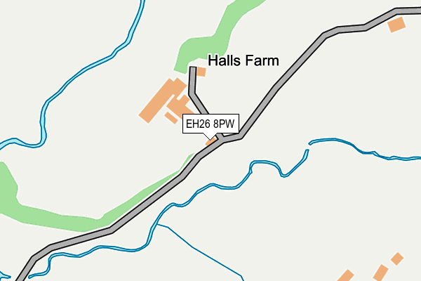 EH26 8PW map - OS OpenMap – Local (Ordnance Survey) EH26 8PW map - OS OpenMap – Local (Ordnance Survey)
