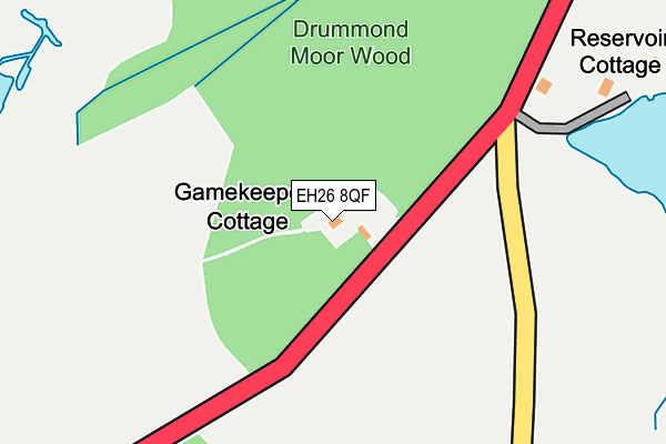 EH26 8QF map - OS OpenMap – Local (Ordnance Survey) EH26 8QF map - OS OpenMap – Local (Ordnance Survey)