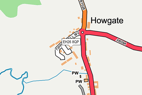 EH26 8QP map - OS OpenMap – Local (Ordnance Survey) EH26 8QP map - OS OpenMap – Local (Ordnance Survey)