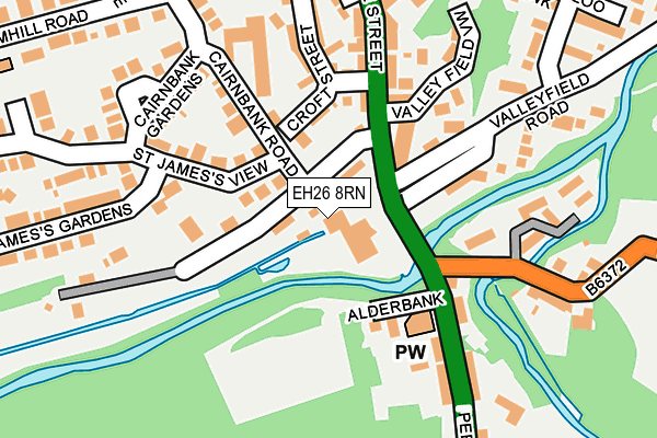EH26 8RN map - OS OpenMap – Local (Ordnance Survey) EH26 8RN map - OS OpenMap – Local (Ordnance Survey)