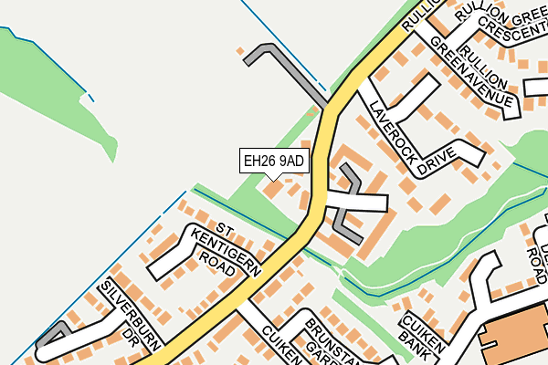 EH26 9AD map - OS OpenMap – Local (Ordnance Survey) EH26 9AD map - OS OpenMap – Local (Ordnance Survey)