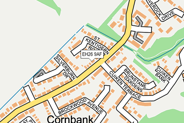 EH26 9AF map - OS OpenMap – Local (Ordnance Survey) EH26 9AF map - OS OpenMap – Local (Ordnance Survey)