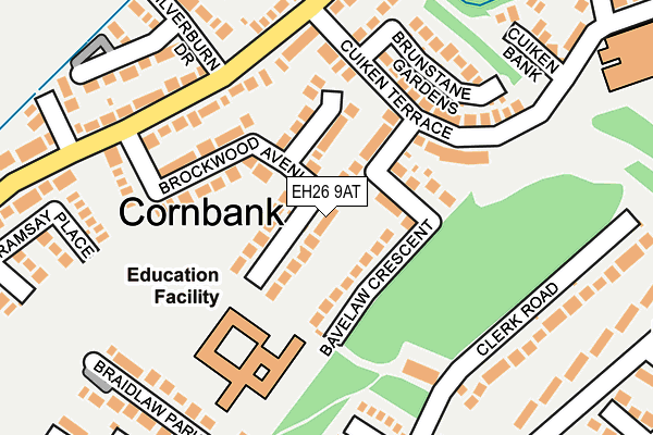 EH26 9AT map - OS OpenMap – Local (Ordnance Survey) EH26 9AT map - OS OpenMap – Local (Ordnance Survey)