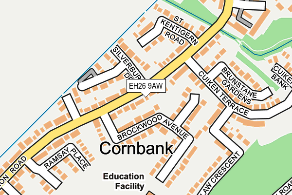 EH26 9AW map - OS OpenMap – Local (Ordnance Survey) EH26 9AW map - OS OpenMap – Local (Ordnance Survey)