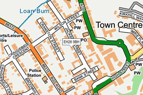 EH26 9BH map - OS OpenMap – Local (Ordnance Survey) EH26 9BH map - OS OpenMap – Local (Ordnance Survey)