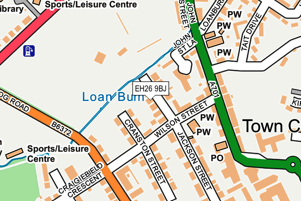 EH26 9BJ map - OS OpenMap – Local (Ordnance Survey) EH26 9BJ map - OS OpenMap – Local (Ordnance Survey)