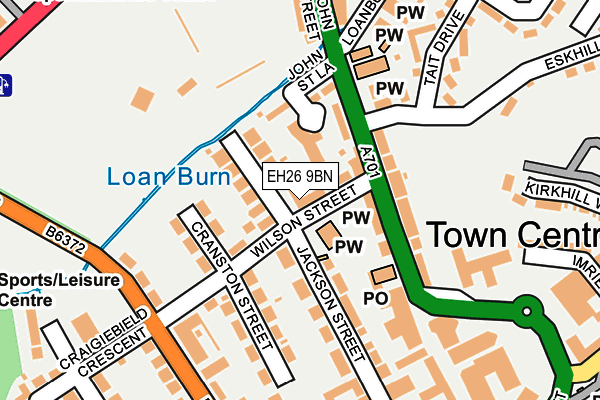EH26 9BN map - OS OpenMap – Local (Ordnance Survey) EH26 9BN map - OS OpenMap – Local (Ordnance Survey)