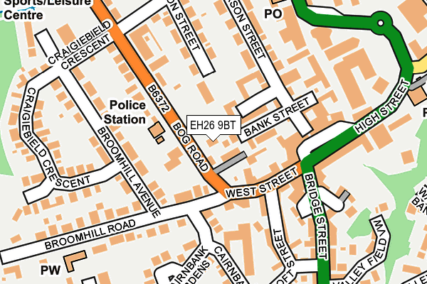 EH26 9BT map - OS OpenMap – Local (Ordnance Survey) EH26 9BT map - OS OpenMap – Local (Ordnance Survey)