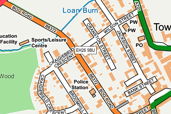 EH26 9BU map - OS OpenMap – Local (Ordnance Survey) EH26 9BU map - OS OpenMap – Local (Ordnance Survey)